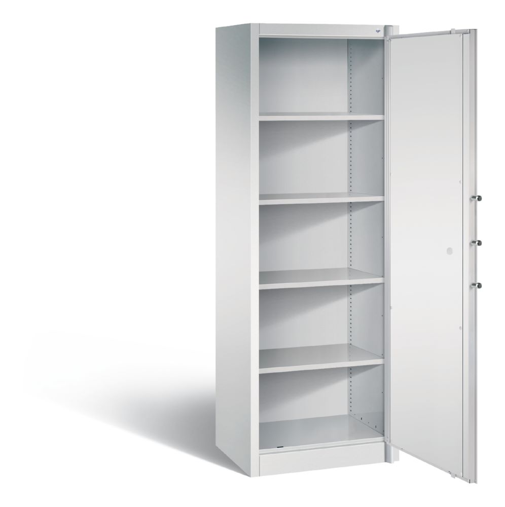 Produktbild C+P Feuergeschützter Flügeltürenschrank Certos H 1950 x B 650 x T500 mm lichtgrau bild 2