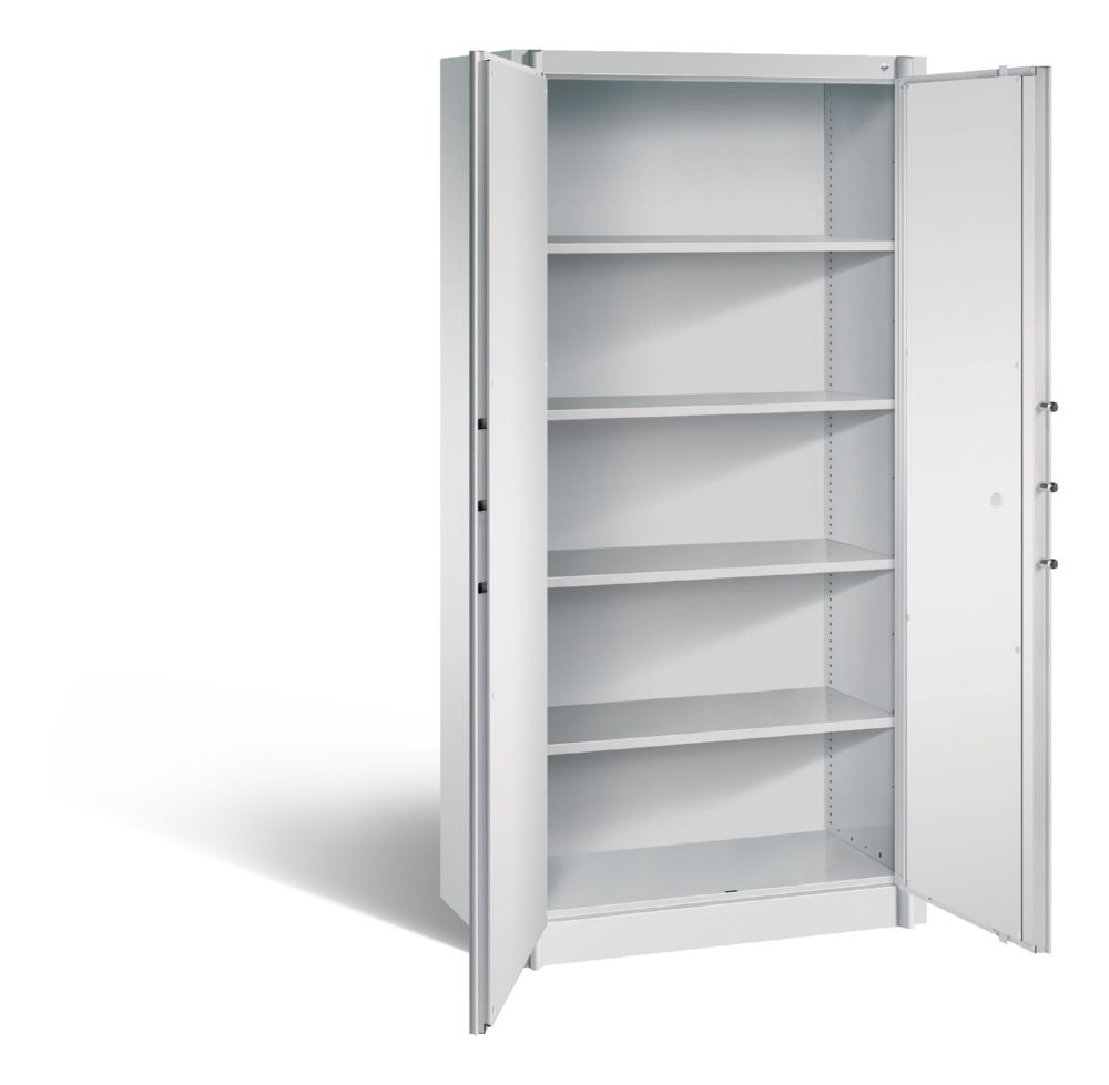 Produktbild C+P Feuergeschützter Flügeltürenschrank Certos 1950 x 930 x 500 mm lichtgrau bild 2