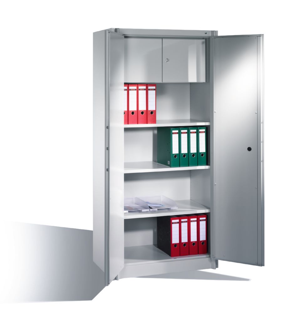 Produktbild C+P Feuergeschützter Flügeltürenschrank Certos m1950 x 930 x 500 mm lichtgrau bild 3
