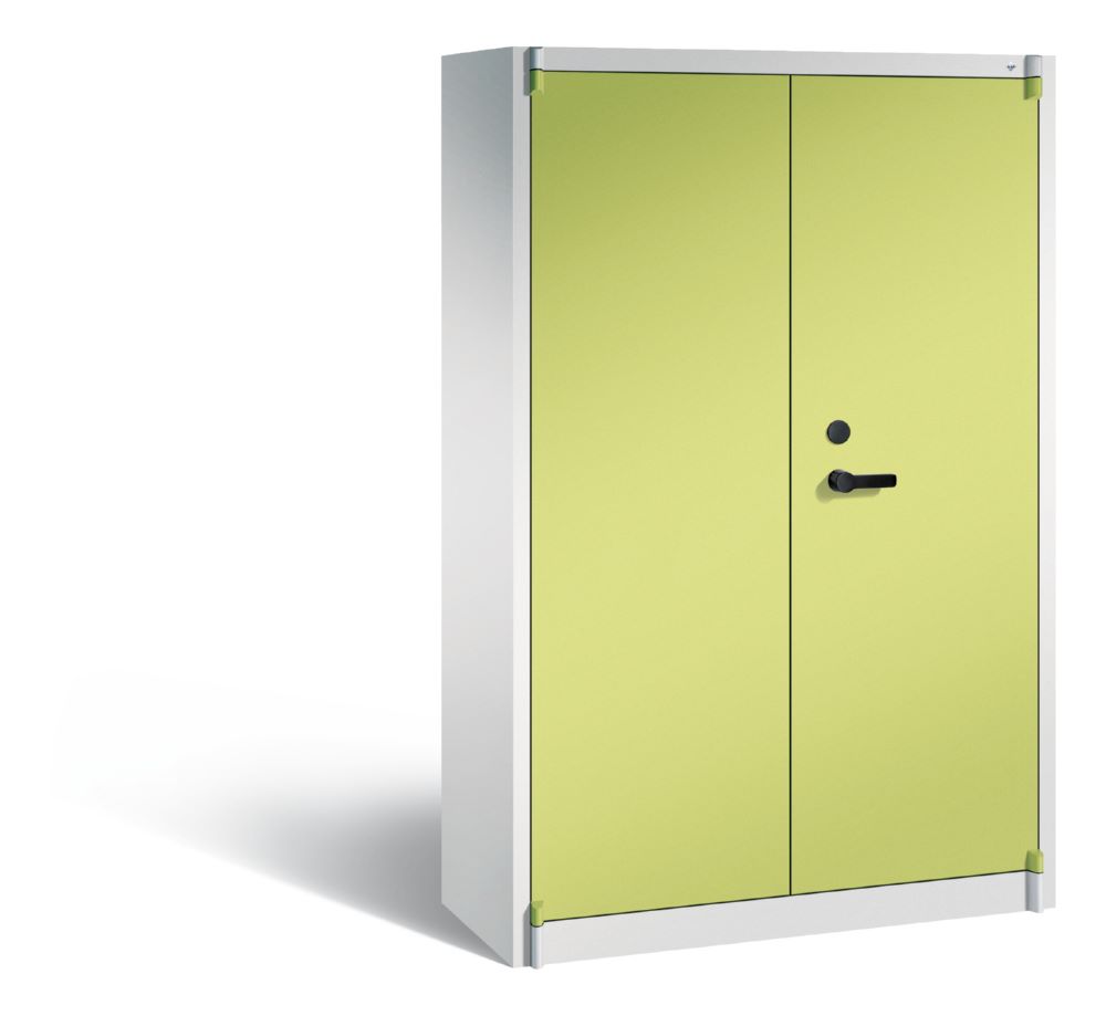 Produktbild C+P Feuergeschützter Flügeltürenschrank Certos H 1950 x B 1200 mm lichtgrau grün