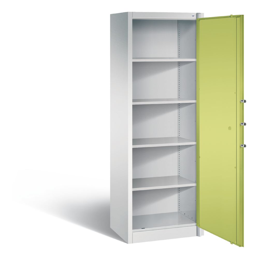 Produktbild C+P Feuergeschützter Flügeltürenschrank Certos 1950 x 650 x 500 mm grau grün bild 2
