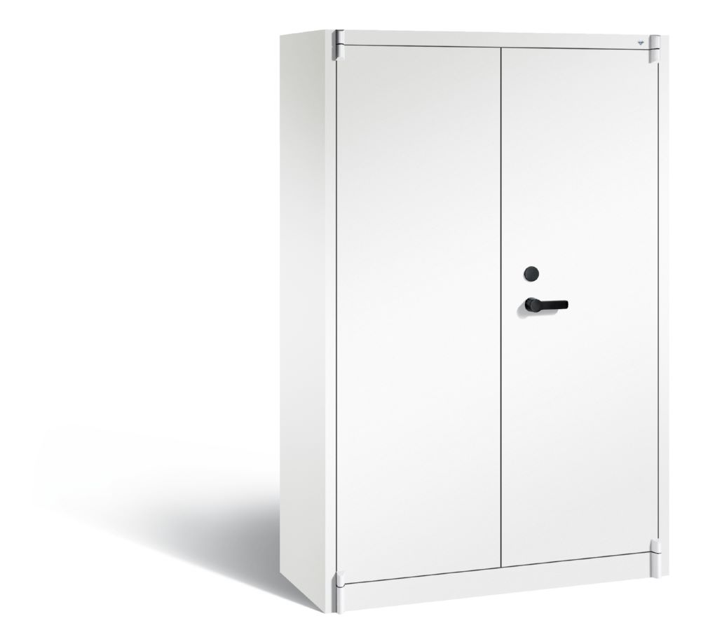 Produktbild C+P Feuergeschützter Flügeltürenschrank Certos H 1950 x B 1200 x T 500 mm weiß grau