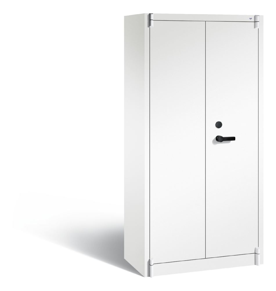 Produktbild C+P Feuergeschützter Flügeltürenschrank Certos H 1950 x B 930 x T 500 mm weiß grau