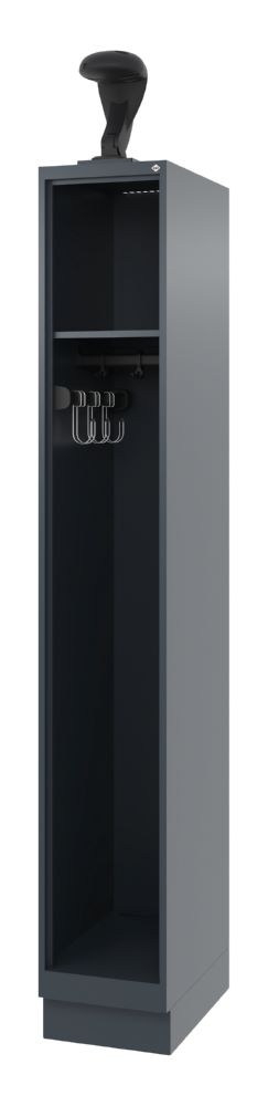 Produktbild C+P Schmaler Feuerwehrspind Evolo Expert 1 Abteil anthrazit 300 x 500 x 1850 mm