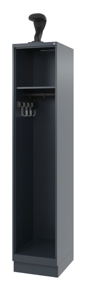 Produktbild C+P Feuerwehrspind Expert mit Helmhalter anthrait 400 x 500 x 1850 mm