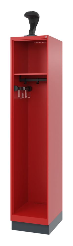 Produktbild C+P Feuerwehrspind Expert mit Helmhalter feuerrot 400 x 500 x 1850 mm
