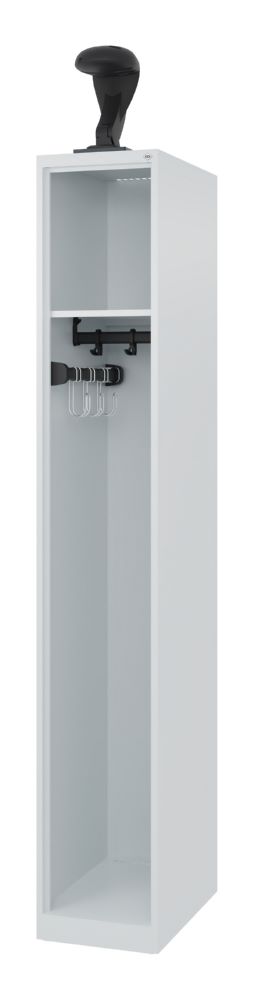 Produktbild C+P Feuerwehrspind Evolo Modell Expert 1 Extrafach lichtgrau 300 x 500 x 1850 mm