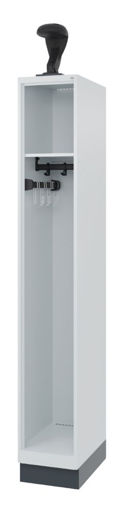 Produktbild C+P Schmaler Feuerwehrspind Evolol Expert lichtgrau 300 x 500 x 1850 mm