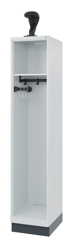 Produktbild C+P Feuerwehrspindl Expert mit Helmhalter lichtgrau 400 x 500 x 1850 mm