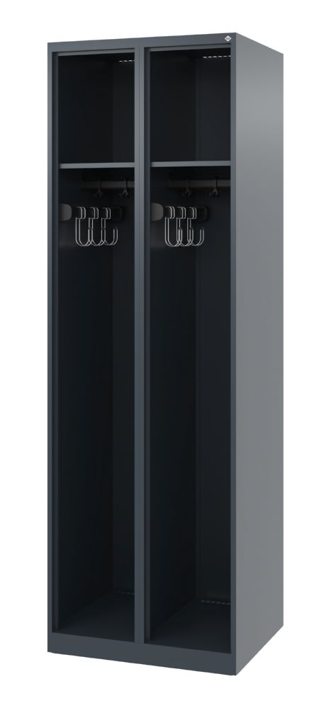 Produktbild C+P Feuerwehrspind EXPERT 2 Abteile anthrazit 600 x 500 x 1850 mm