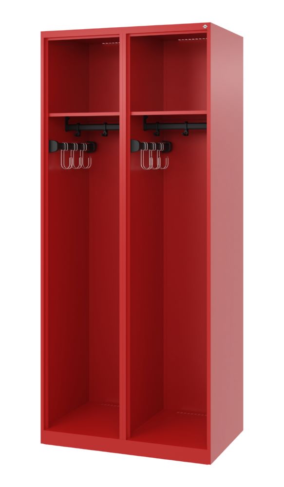 Produktbild C+P Feuerwehrspind Evolo Expert 2 Abteile feuerrot 800 x 500 x 1850 mm