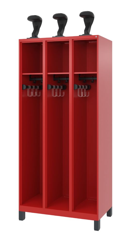 Produktbild C+P Feuerwehrspind Expert 3 Abteile feuerrot 900 x 500 x 1850 mm bild 1