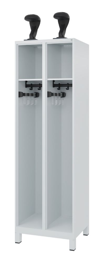 Produktbild C+P Feuerwehrspind Expert mit Ausstattung in lichtgrau 600 x 500 x 1850 mm