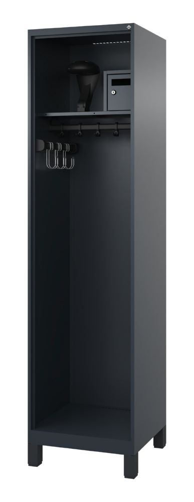 Produktbild C+P Feuerwehrspind Flexo Helmhalter klappbar anthrazit 500 x 500 x 1850 mm