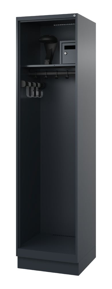 Produktbild C+P Feuerwehrspind Evolo Flexo 1 offenes Abteil anthrazit 500 x 500 x 1850 mm