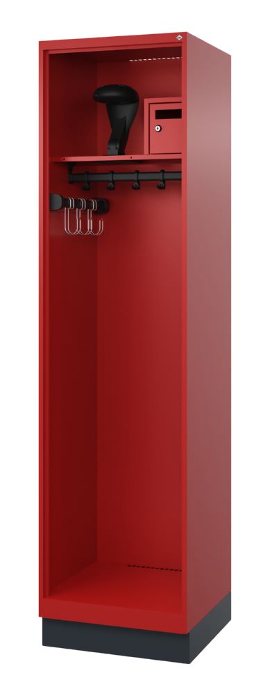 Produktbild C+P Feuerwehrspind Evolo Flexo 1 offenes Fach feuerrot 500 x 500 x 1850 mm