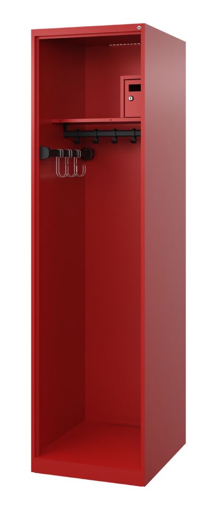 Produktbild C+P Feuerwehrspind Evolo Flexo 1 Stahlabteil feuerrot 500 x 600 x 1850 mm
