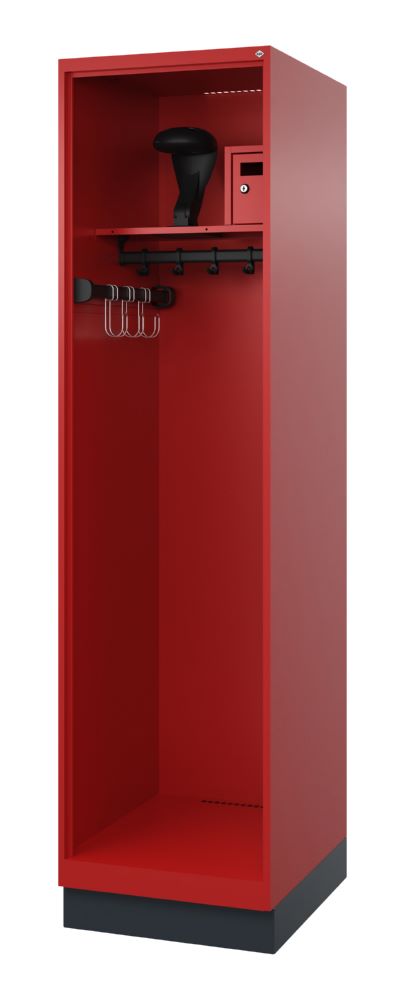 Produktbild C+P Feuerwehrspind Flexo 1 Abteil mit Wertfachbox feuerrot 500 x 600 x 1850 mm