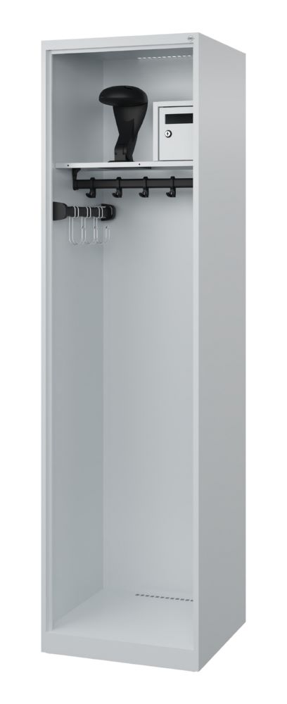 Produktbild C+P Feuerwehrspind Flexo mit Multifunktionshaken hellgrau 500 x 500 x 1850 mm