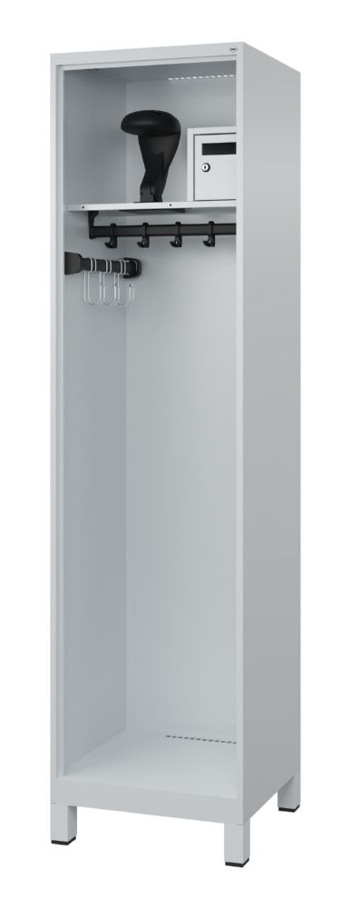 Produktbild C+P Feuerwehrspind Flexo Helmhalter klappbar lichtgrau 500 x 500 x 1850 mm