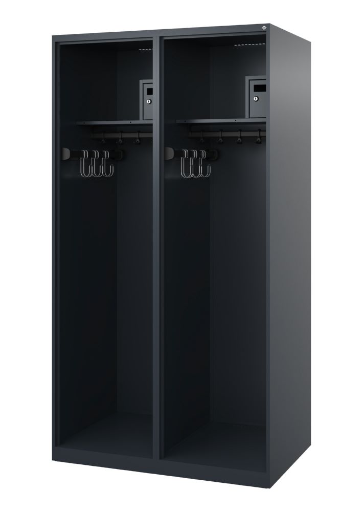 Produktbild C+P Feuerwehrspind Evolo Flexo 2 Zylinderschlösser anthrazit 1000 x 600 x 1850 mm