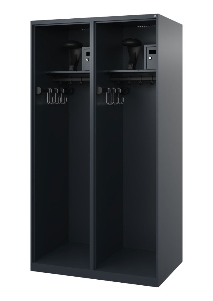 Produktbild C+P Feuerwehrspind mit 2 Wertfachboxen Evolo Flexo anthrazit 1000 x 600 x 1850 mm