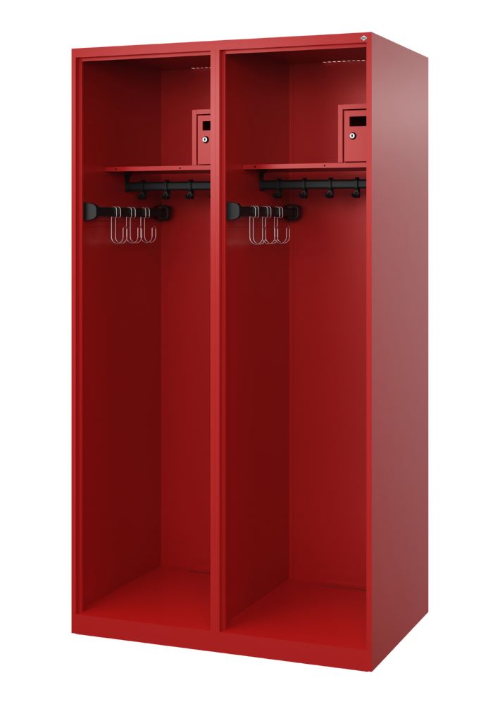Produktbild C+P Feuerwehrspind Evolo Flexo 2 Zylinderschlösser feuerrot 1000 x 600 x 1850 mm
