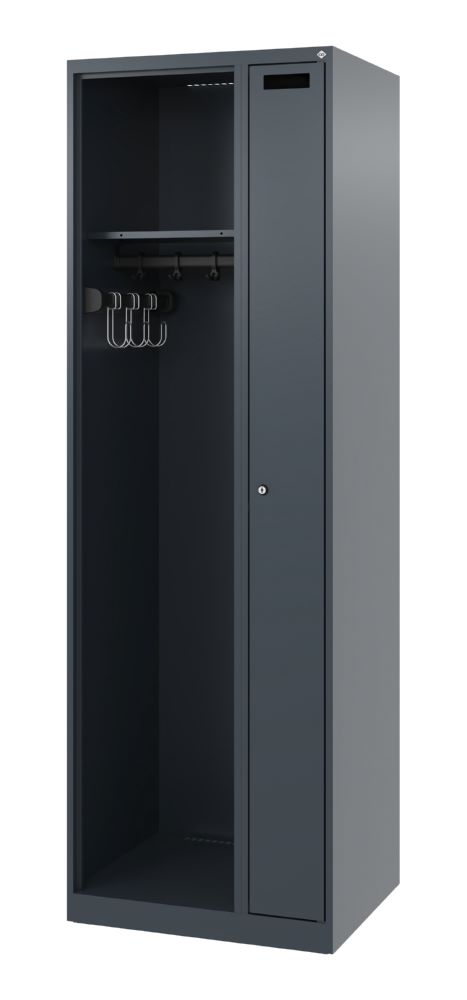 Produktbild C+P Feuerwehrspind Evolo Kombi mit Edelstahlhaken dunkelgrau 600 x 500 x 180 mm