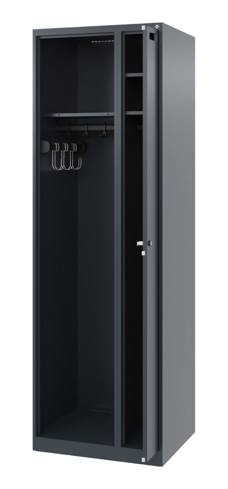 Produktbild C+P Feuerwehrspind Evolo Kombi mit Edelstahlhaken dunkelgrau 600 x 500 x 180 mm bild 2