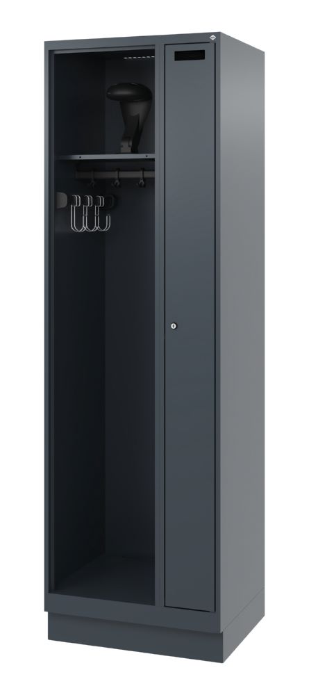 Produktbild C+P Feuerwehrspind Evolo Kombi 2 Abteile anthrazit 600 x 500 x 1850 mm bild 1