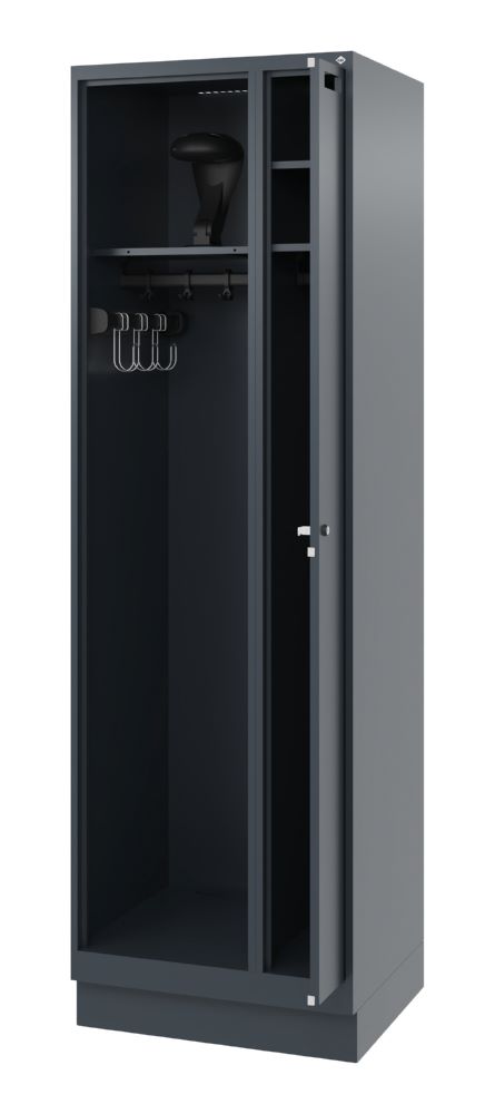 Produktbild C+P Feuerwehrspind Evolo Kombi 2 Abteile anthrazit 600 x 500 x 1850 mm bild 2