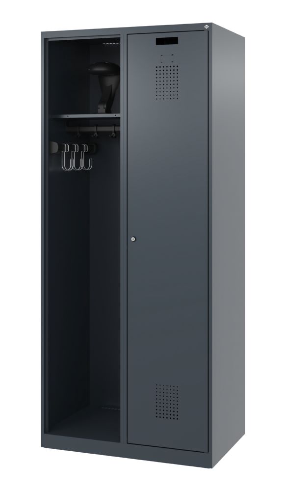 Produktbild C+P Feuerwehrspind Evolo Kombi 2 offene Abteile anthrazit 800 x 500 x 1850 mm