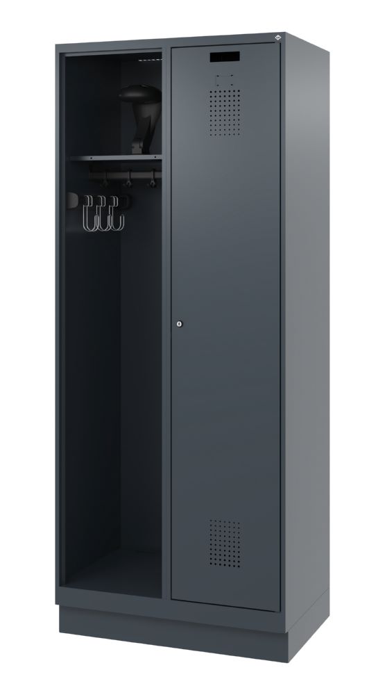 Produktbild C+P Feuerwehrspind Evolo Kombi mit Stahlsockel anthrazit 800 x 500 x 1850 mm