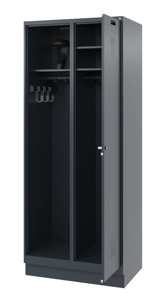 Produktbild C+P Feuerwehrspind Evolo Kombi mit Stahlsockel anthrazit 800 x 500 x 1850 mm bild 2