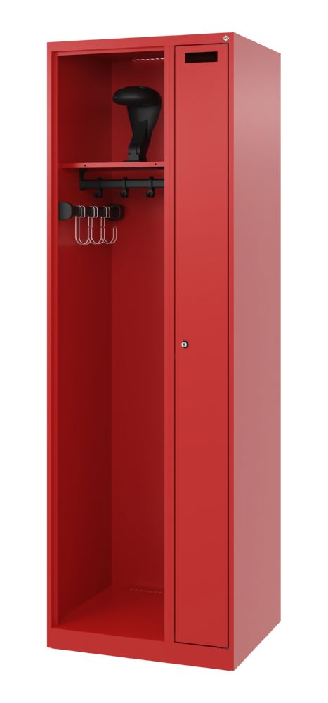 Produktbild C+P Feuerwehrspind Kombi 2 Stahlabteile in feuerrot 600 x 500 x 1850 mm