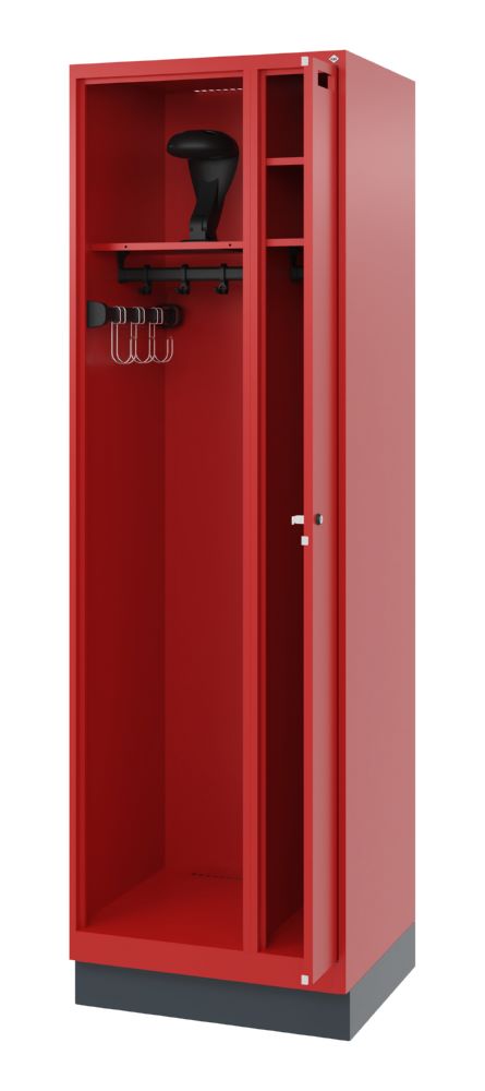 Produktbild C+P Feuerwehrspind Evolo Kombi 2 Abteile feuerrot 600 x 500 x 190 mm bild 2