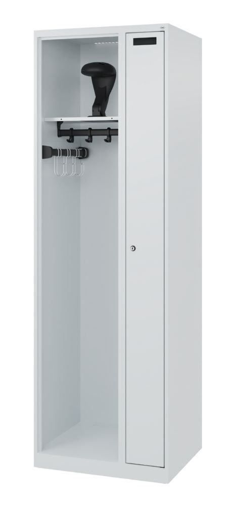 Produktbild C+P Feuerwehrspind Kombi 2 Stahlabteile in hellgrau 600 x 500 x 1850 mm