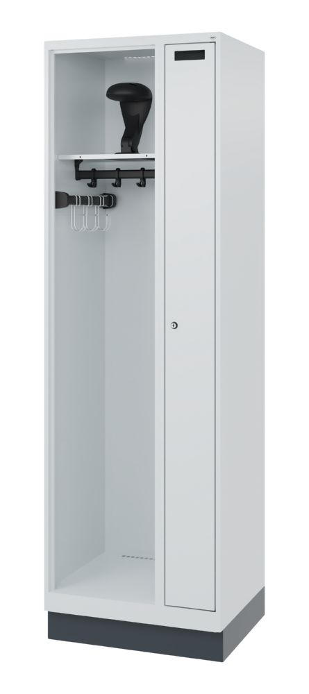 Produktbild C+P Feuerwehrspind Evolo Kombi 2 Abteile lichtgrau 600 x 500 x 180 mm bild 1