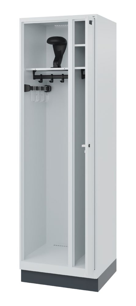 Produktbild C+P Feuerwehrspind Evolo Kombi 2 Abteile lichtgrau 600 x 500 x 180 mm bild 2