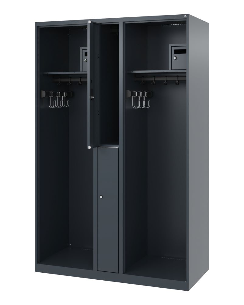 Produktbild C+P Feuerwehrspind Maxi 2 offene Abteile anthrazit 1200 x 500 x 1850 mm bild 2