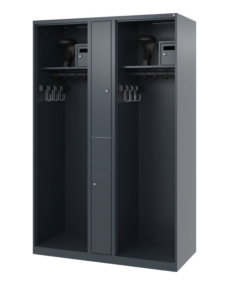 Produktbild C+P Feuerwehrspind Maxi 2 offene Abteile anthrazit 1200 x 500 x 1850 mm bild 1
