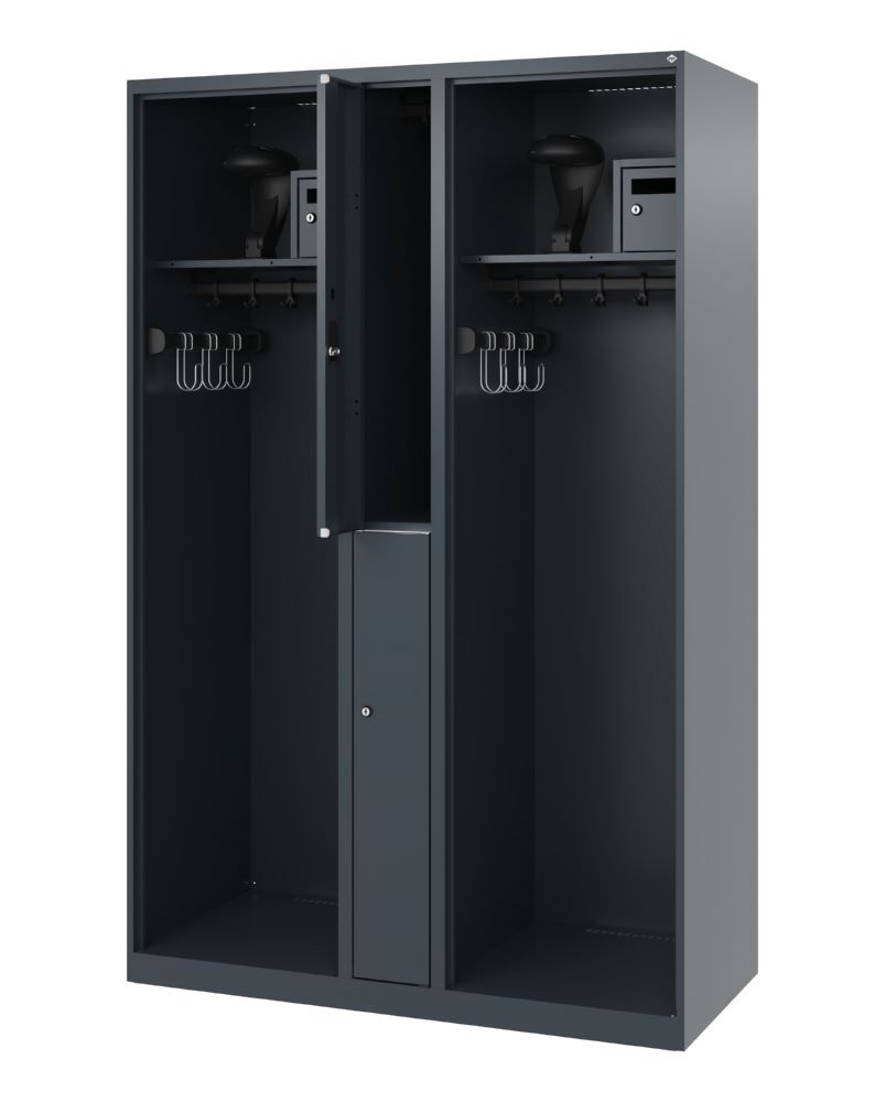 Produktbild C+P Feuerwehrspind Maxi 2 offene Abteile anthrazit 1200 x 500 x 1850 mm bild 2