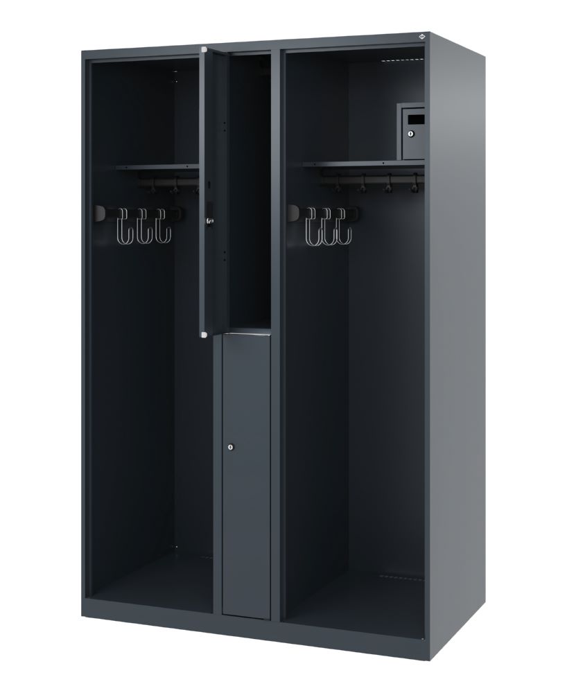 Produktbild C+P Feuerwehrspind Evolo Modell MAXI 2 Abteile 1850 x 1200 x 600 mm anthrazit bild 2