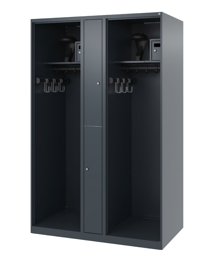 Produktbild C+P Feuerwehrspind Evolo Modell MAXI 2 Abteile 1850 x 1200 x 600 mm anthrazit bild 1