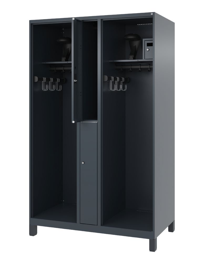 Produktbild C+P Feuerwehrspind Evolo Modell MAXI 2 Abteile 1850 x 1200 x 600 mm anthrazit bild 2