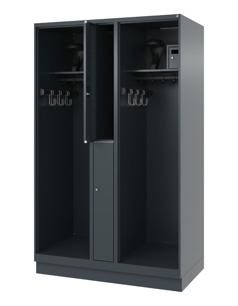 Produktbild C+P Feuerwehrspind Evolo Modell MAXI 2 Abteile 1850 x 1200 x 600 mm anthrazit bild 2