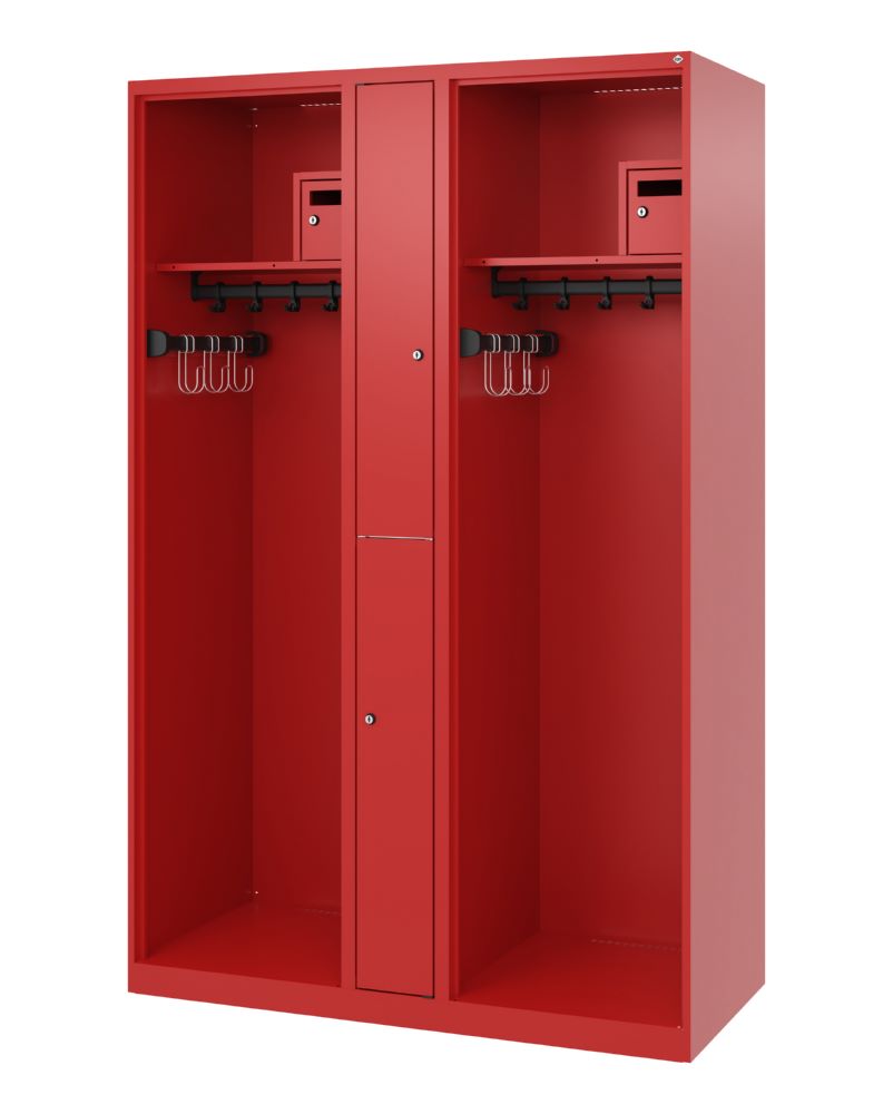 Produktbild C+P Feuerwehrspind Maxi 2 offene Abteile feuerrot 1200 x 500 x 1850 mm