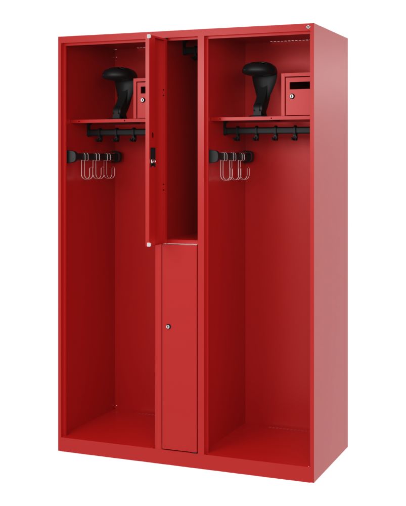 Produktbild C+P Feuerwehrspind Maxi 2 offene Abteile feuerrot 1200 x 500 x 1850 mm bild 2