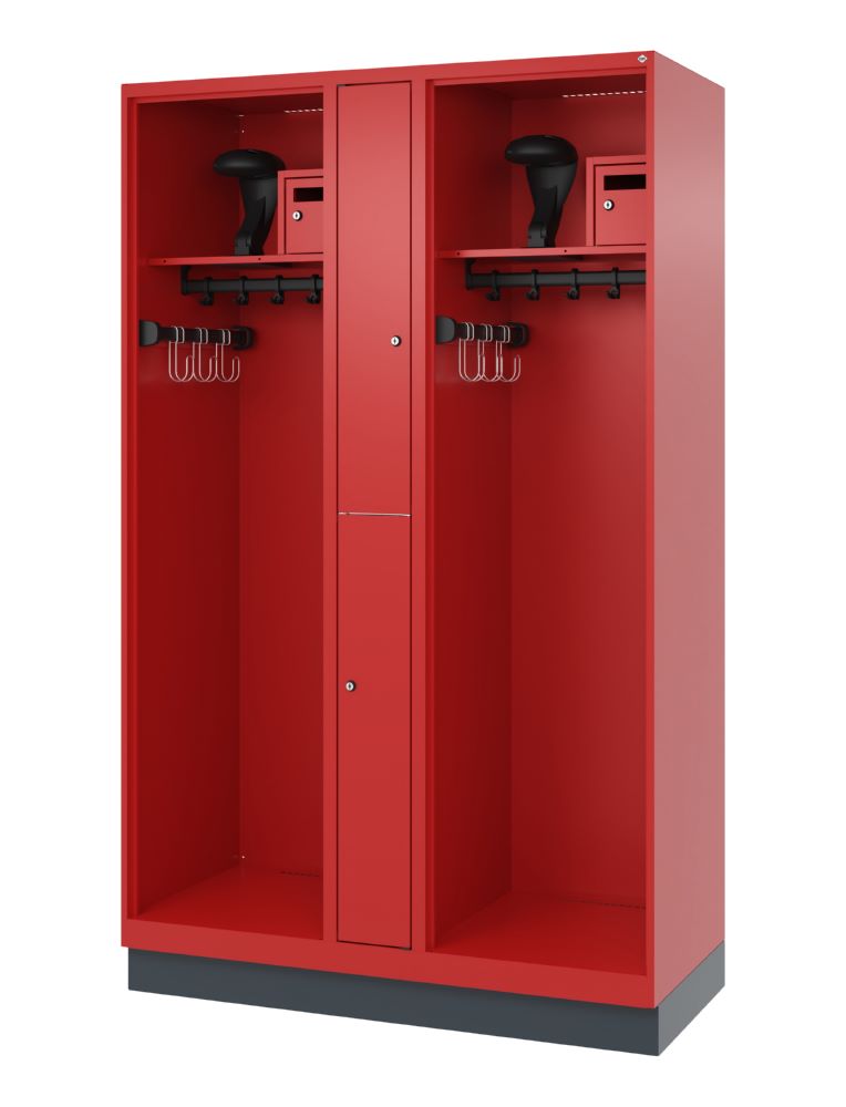 Produktbild C+P Feuerwehrspind Evolo Modell MAXI 2 Abteile 1950 x 1200 x 500 mm feuerrot bild 1