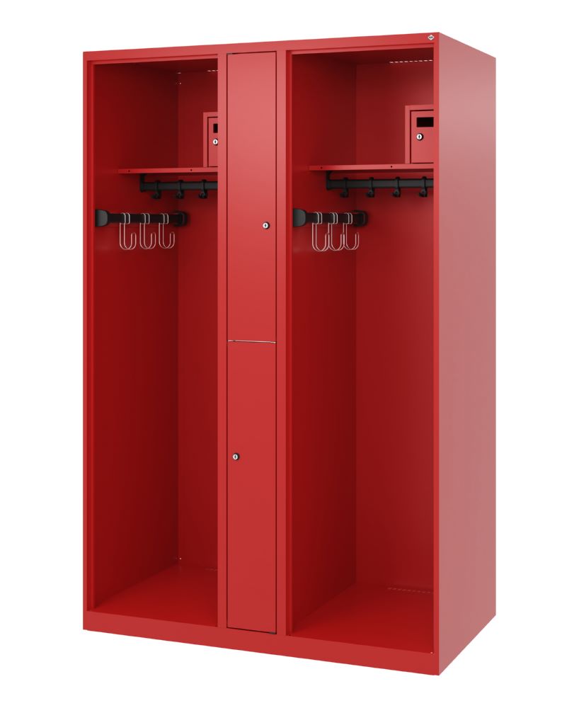 Produktbild C+P Feuerwehrspind Evolo Modell MAXI 2 Abteile 1850 x 1200 x 600 mm feuerrot